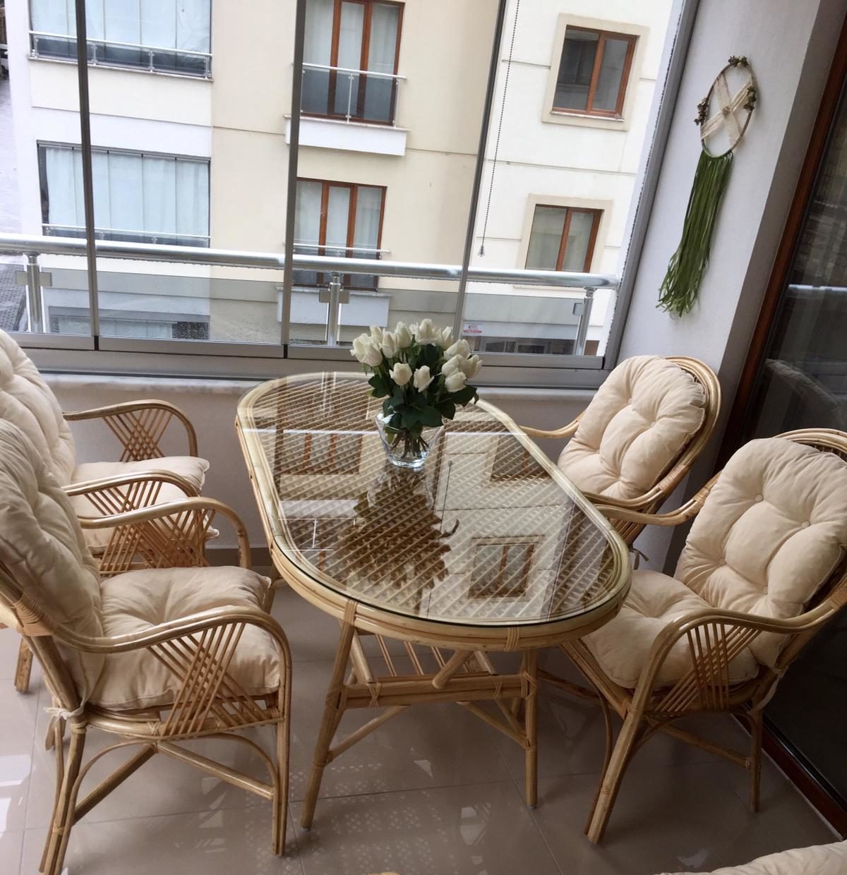 Bursa-Balıkesir-Bambu Balkon-Cam-Masa- Takımı