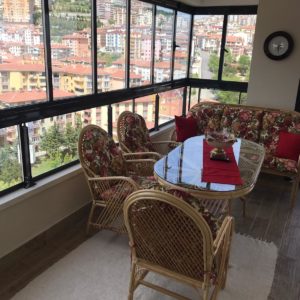Bahçe Balkon Mobilyaları ve Dekorasyonu Bambu Masa Takımı Masa Sandalye