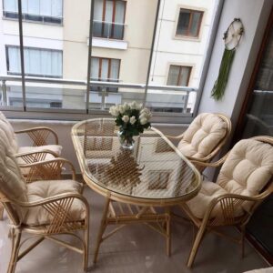 Bursa Bambu Masa Sandalye Takımı Bambu Balkon Bahce Takimi Masa Sandalye Mobilyasi Koctas Tekzen ikea Modeli Oturma Grubu