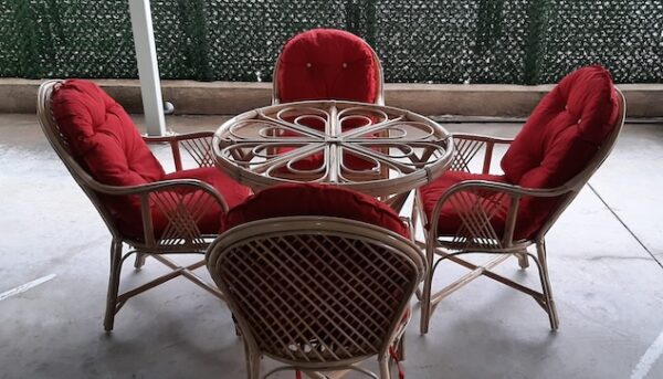 Balkon Masa Sandalye Takımı bahçe balkon mobilyası bambu